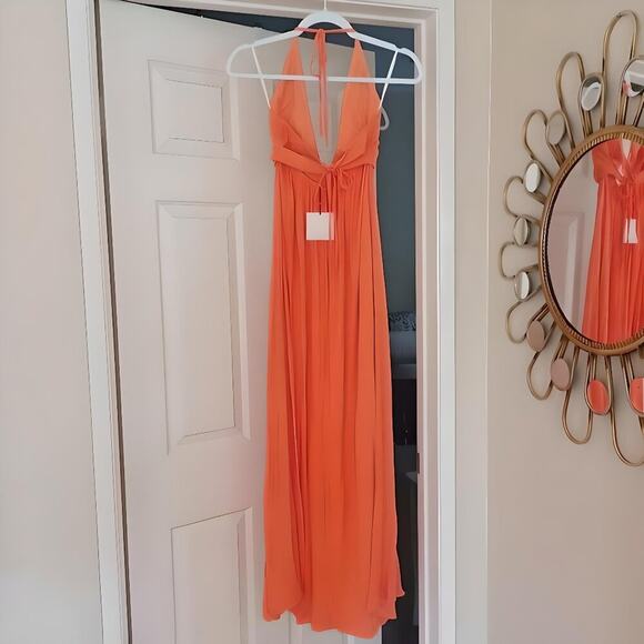 Superdown Ariana Tangerine Halter Maxi Dress XS NWT - Picture 9 of 15
